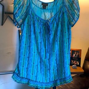 Plus Size 26/28 Lane Bryant Turquoise Top